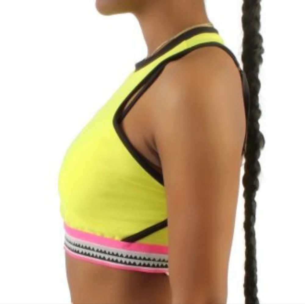💛PUMA LEMLEM CROPPED TRAINING TANK TOP SIZE M